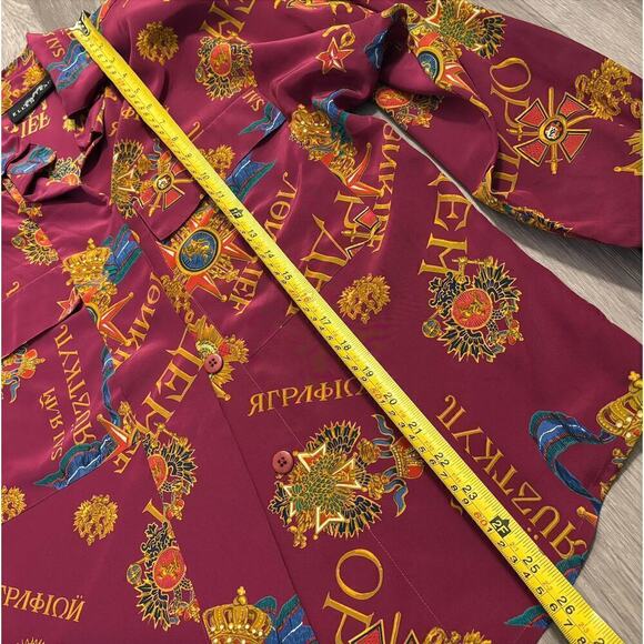 Vintage Ellen Tracy Women's Silk Blouse Dream Rich Abstract Art-To-Wear Size 2P - Picture 8 of 8